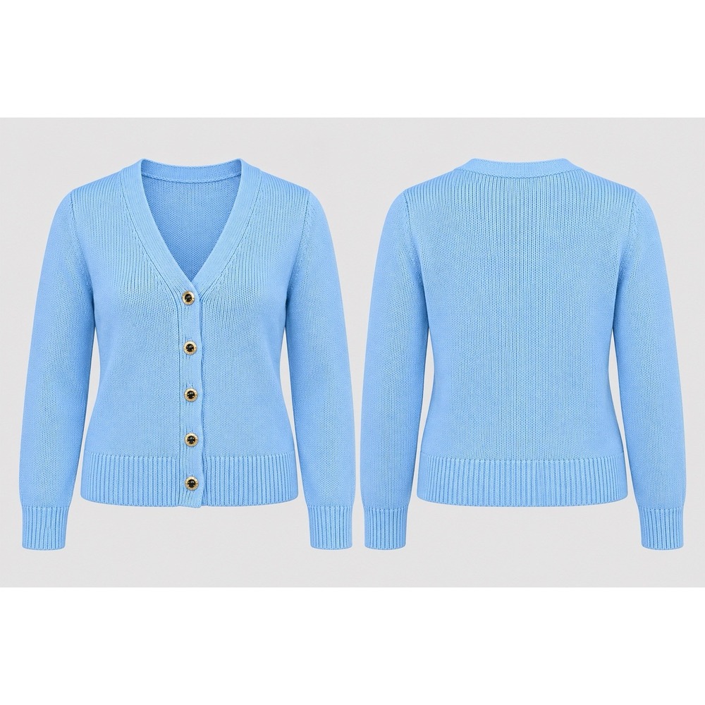 Lilly Pulitzer Women's Med  Turquoise Blue Cropped Cardigan Sweater Runs Small